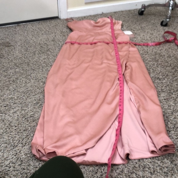 NWT Stacees Formal Maxi Dress Size 4 Blush Pink Cowl Neck Gown - Picture 10 of 10